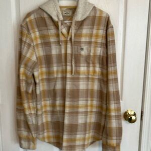 Womens Kimes Ranch hooded flannel shacket